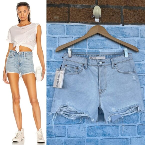 GRLFRND Helena High Rise Cut Off Short size 26 - Picture 1 of 14